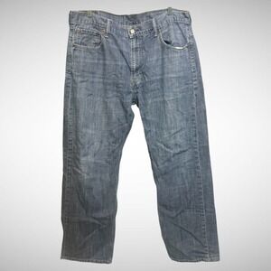 Levis 569 jeans Mens 36 X 32 solid Blue Denim Pants Heal Drag Pre Owned loose